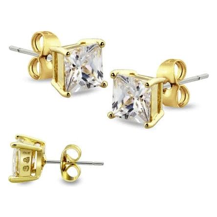 Stainless steel gold earring