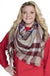 Simply Southern Plaid Blanket Scarf in Camel and Red