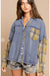 Distressed mix plaid jacket