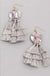 Disc Tassel Layered Fringe Earrings
