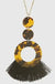 Round Acetate Thread Tassels Long Necklace
