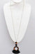 Round Acetate Thread Tassels Long Necklace