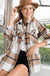 Checkered oversized  button down jacket