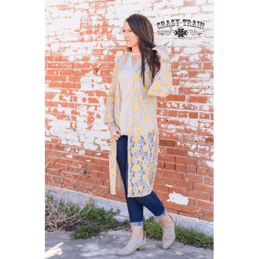 The BRISTYL rose LACE DUSTER ** MUSTARD & CREAM LECCE