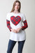 Plaid Heart Print Valentine  Day Top