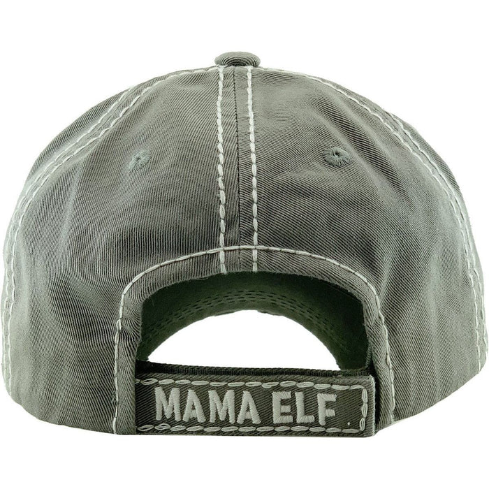 Gorra de béisbol vintage lavada de mamá elfa