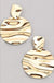 Wrinkled Disc Drop Earrings