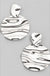 Wrinkled Disc Drop Earrings