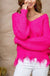Frayed V Neck Sweater