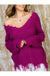 Frayed V Neck Sweater