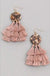 Disc Tassel Layered Fringe Earrings