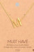 Gold Initial A Pendant Necklace A-Z