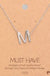 Silver Initial A Pendant Necklace A-Z