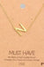 Gold Initial A Pendant Necklace A-Z
