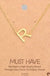 Gold Initial A Pendant Necklace A-Z