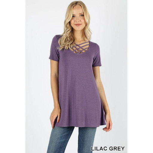 PREMIUM FABRIC SHORT SLEEVE TRIPLE LATTICE TOP REGULAR SIZE LECCE