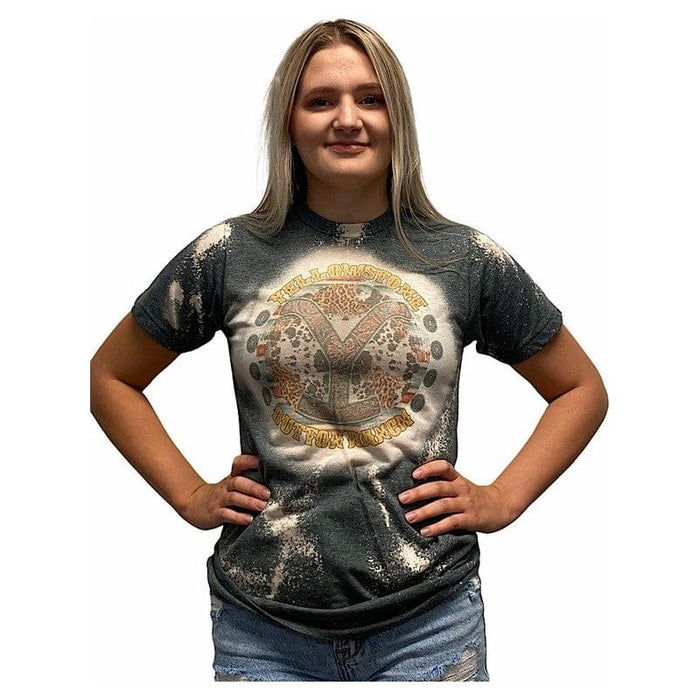 Camiseta blanqueada con carbón jaspeado