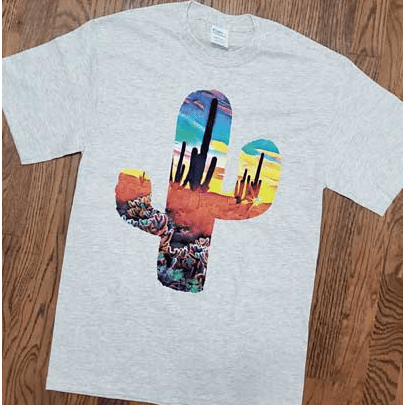 Sunset cactus t-shirt