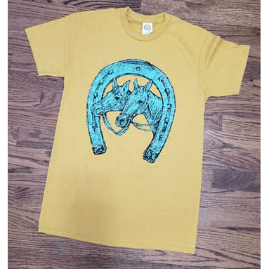Teal horseshoe t-shirt