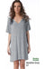 Bamboo spandex V neck short sleeves knitted dress. LECCE