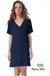Bamboo spandex V neck short sleeves knitted dress. LECCE