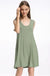 Bamboo spandex knitted tank swing dress with side seam pockets. LECCE