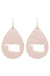 Tear Drop Leather With Shape Oklahoma Hole Earrings LECCE