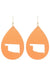 Tear Drop Leather With Shape Oklahoma Hole Earrings LECCE