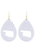 Tear Drop Leather With Shape Oklahoma Hole Earrings LECCE