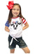 USA Flag Shoulder Print Top LECCE