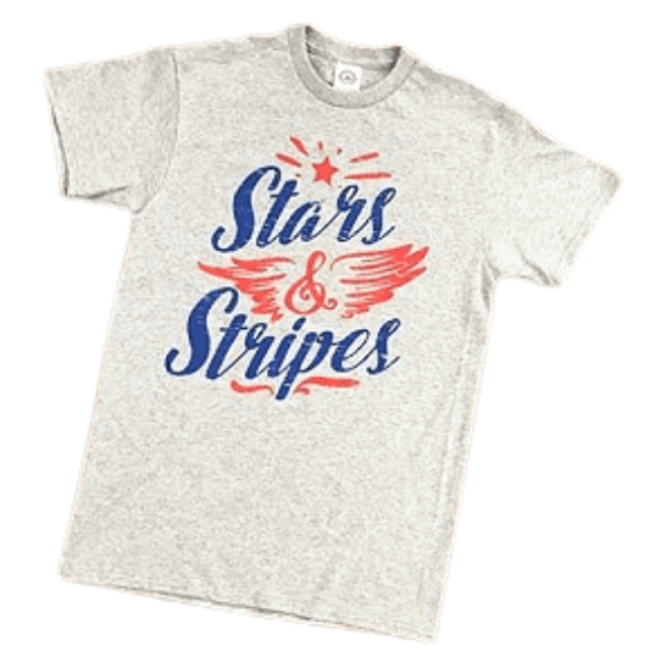 Camiseta de rayas y estrellas