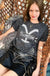 Yellow stone graphic leopard tees 12PM BY MON AMI