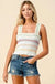 Multi-Color Stitch All Over Smocking Tank Top LECCE