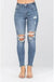 Knee destroyed skinny jeans Judy Blue