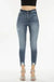Kancan B-High Rise Skinny Jeans With Fray Hem Detail KanCan