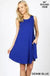 SLEEVELESS ROUND HEM SWING DRESS - SIDE POCKETS LECCE