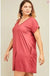 Solid v-neck dress featuring pocket detail vendor-unknown
