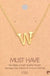 Gold Initial A Pendant Necklace A-Z