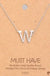 Silver Initial A Pendant Necklace A-Z