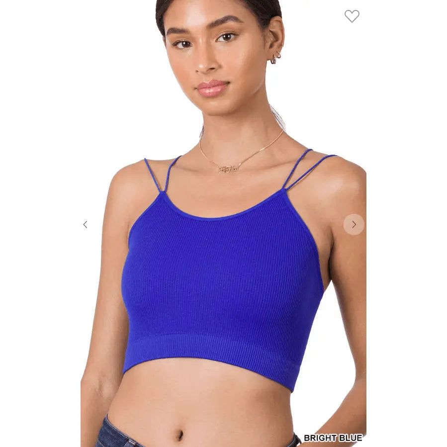 Ribbed seamless double strap brami Zenana