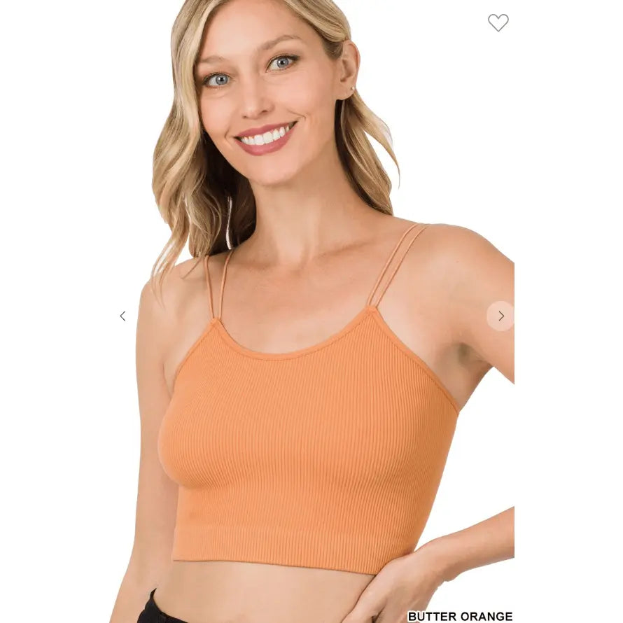 Ribbed seamless double strap brami Zenana