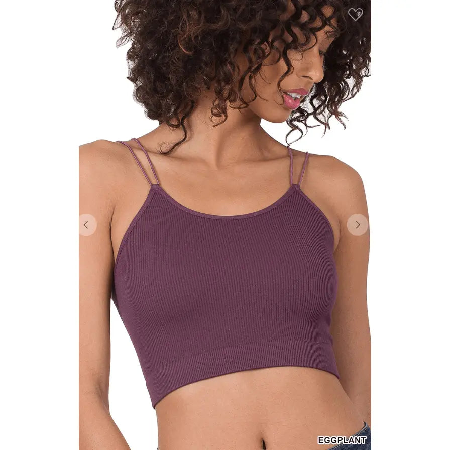 Ribbed seamless double strap brami Zenana