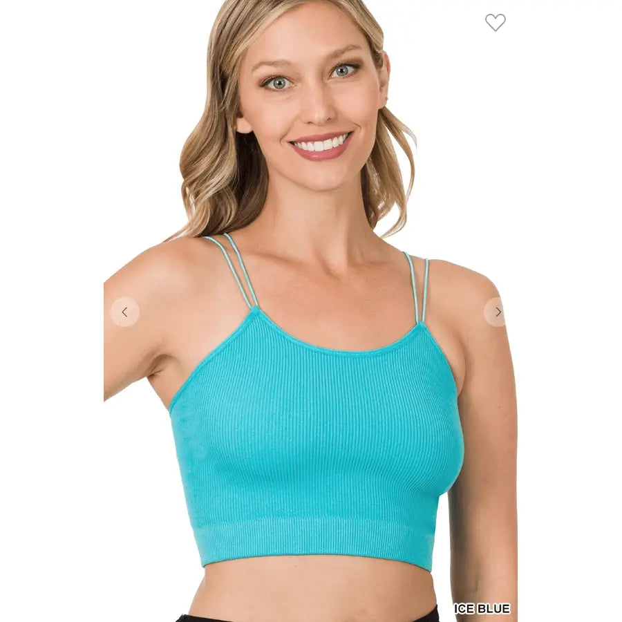 Ribbed seamless double strap brami Zenana