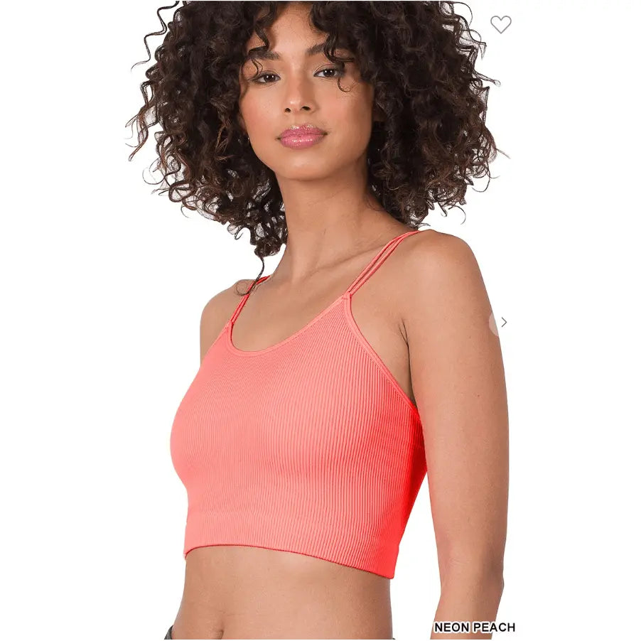 Ribbed seamless double strap brami Zenana