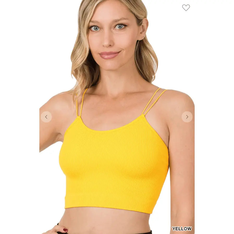 Ribbed seamless double strap brami Zenana