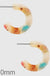 10mm Tortoise Acetate Open Octagon Hoop Earrings