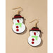 Acrylic snowman earrings - LECCE