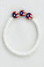 Americana Patriotic Red White Blue Bead Bracelet - LECCE