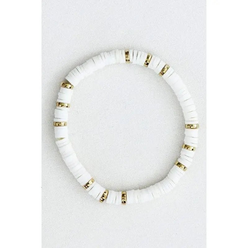 Americana Patriotic Red White Blue Bead Bracelet - LECCE