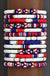 Americana Patriotic Red White Blue Bead Bracelet - LECCE